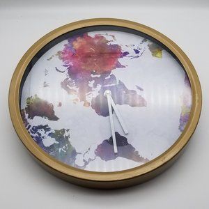 Bronze World Map Clock